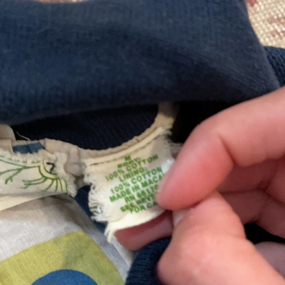 Anthropologie Sparrow Navy Knit Double Breasted Blazer Jacket medium - Picture 4 of 5